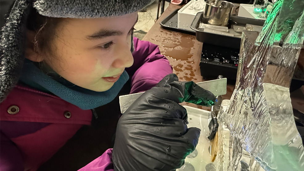 Anyone can sculpt ice